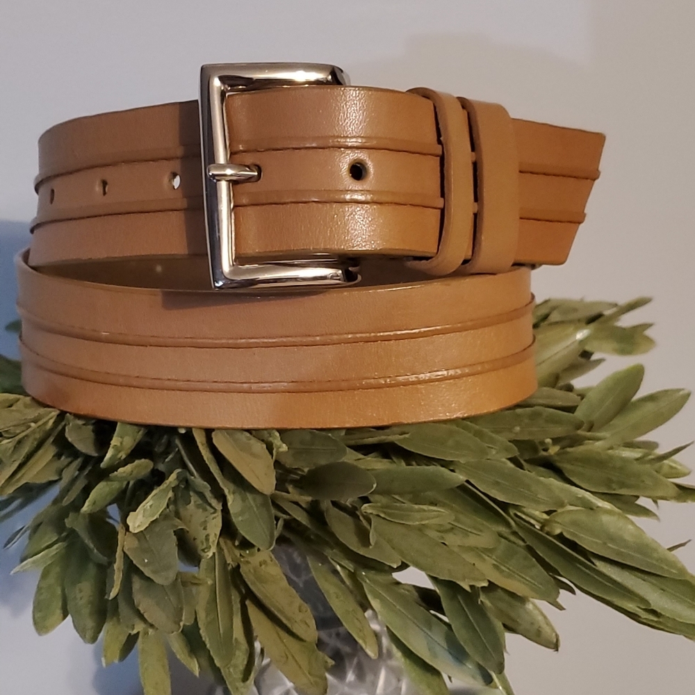Ellen Tracy Genuine Leather Belt Size Large ⚜️🤎⚜️